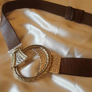 Chico's Adjustable Leather Belt New